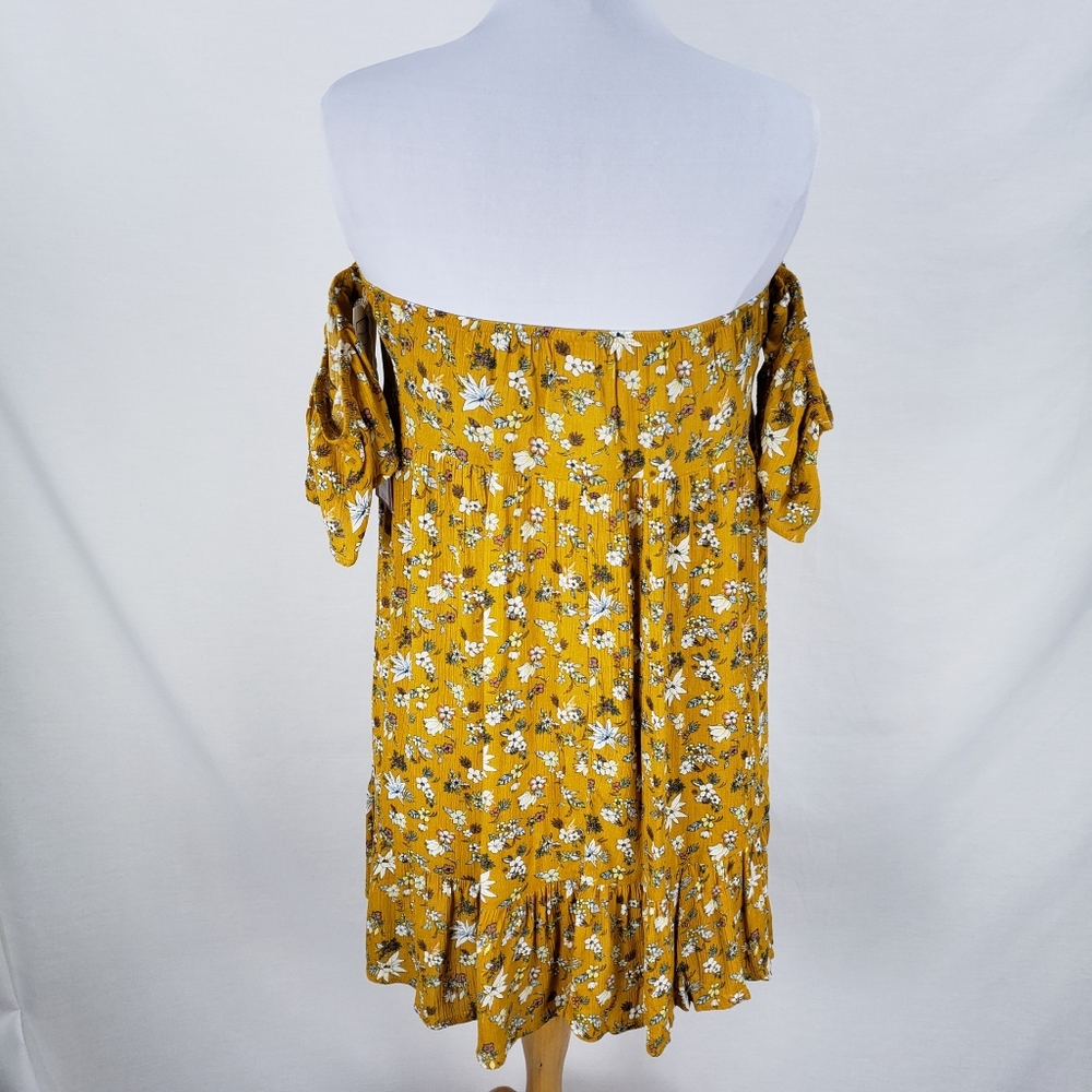 Mossimo Dress or Long Blouse Top Gold Flor… - Picture 8 of 14